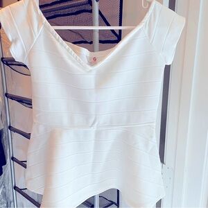 Off the shoulder peplum top